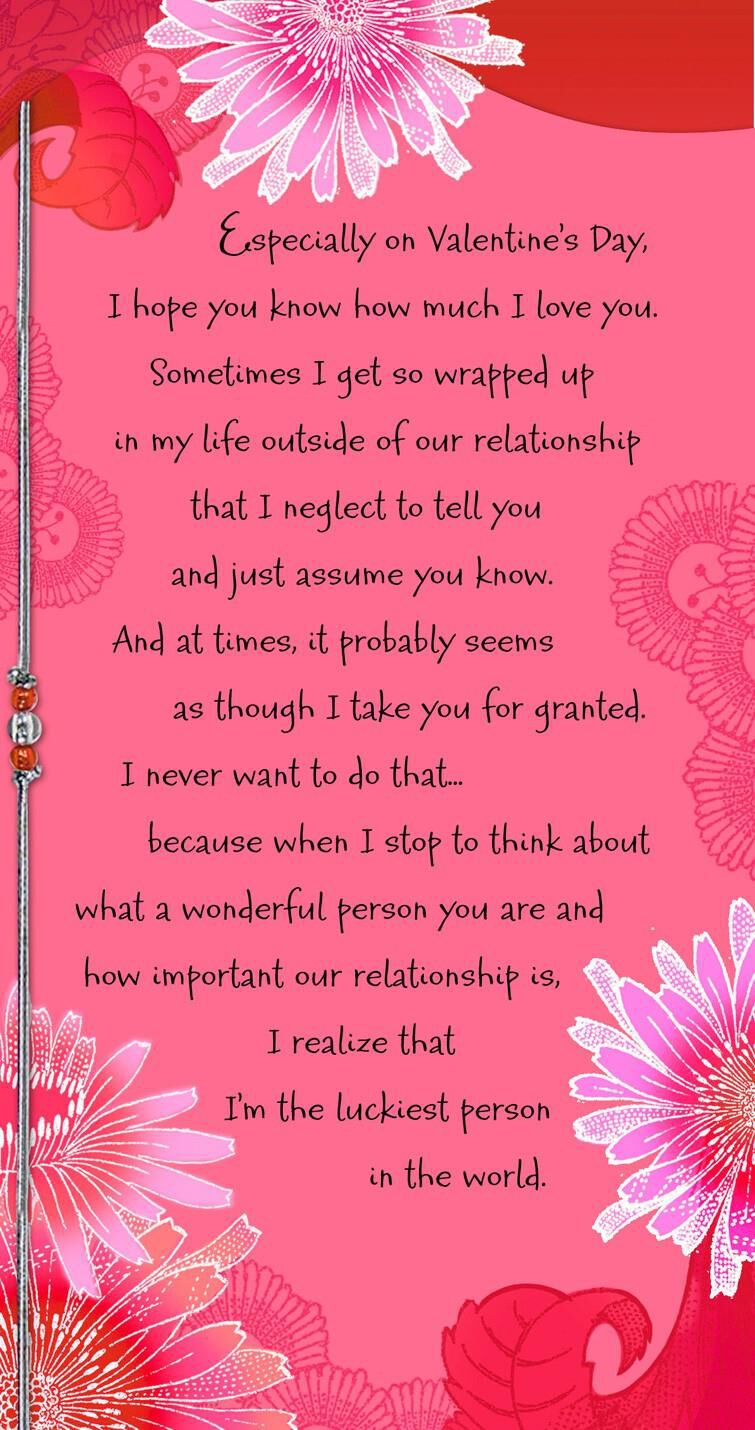 Pink Daisies Spouse Valentine's Day Card