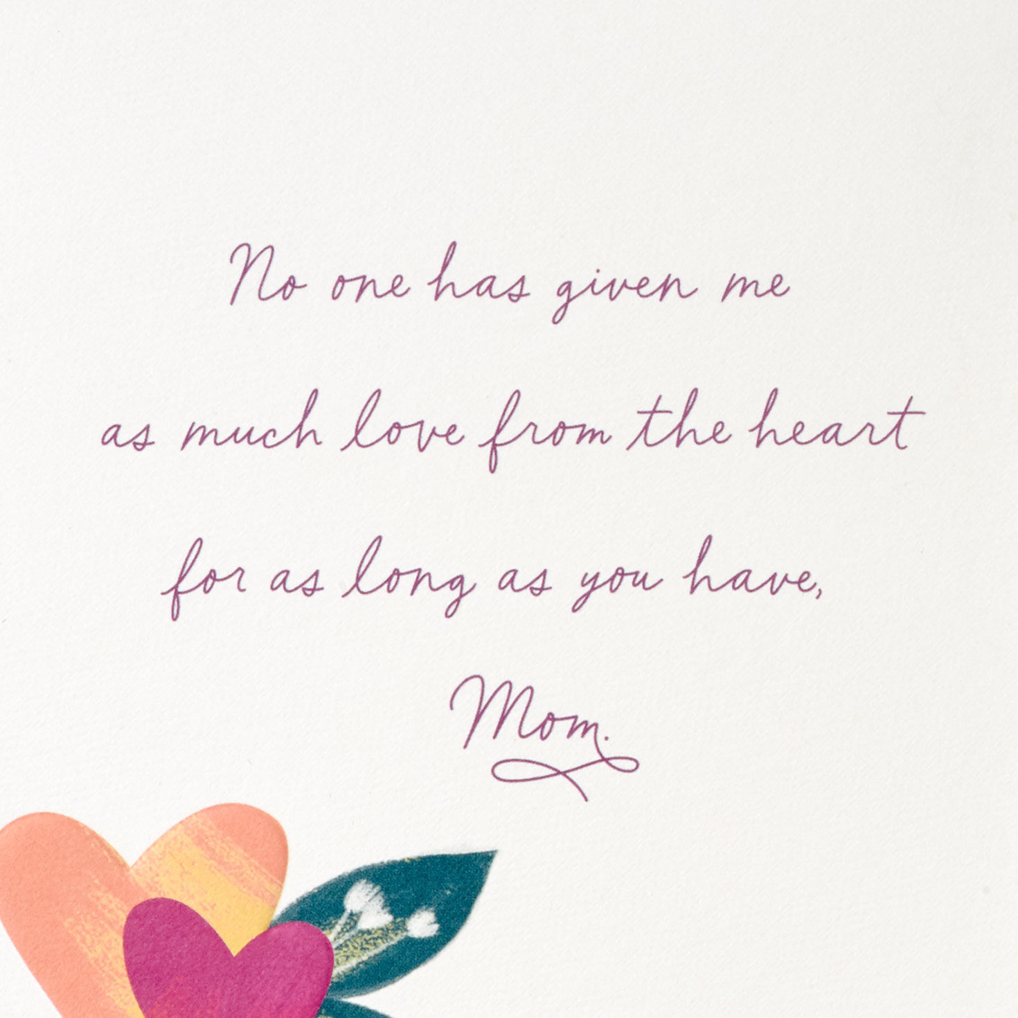 Hearts and Leaves Love You Mom Mother's Day Card  image number 2