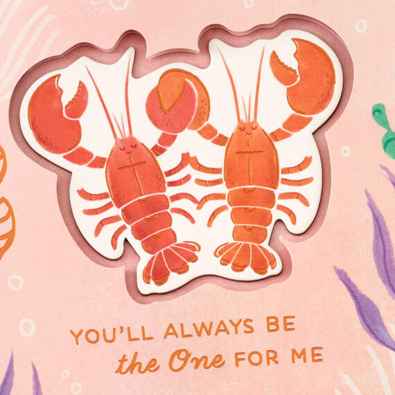 You're the One for Me Lobsters Romantic Valentine's Day Card, , large image number 6