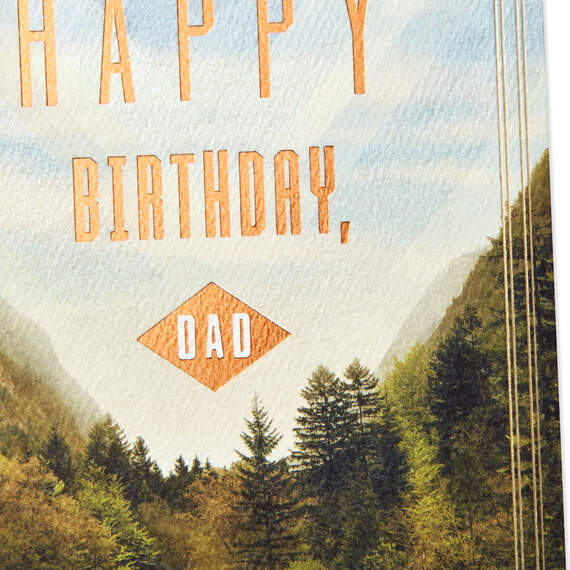 Mountain Stream Scenery Birthday Card for Dad, , large image number 4