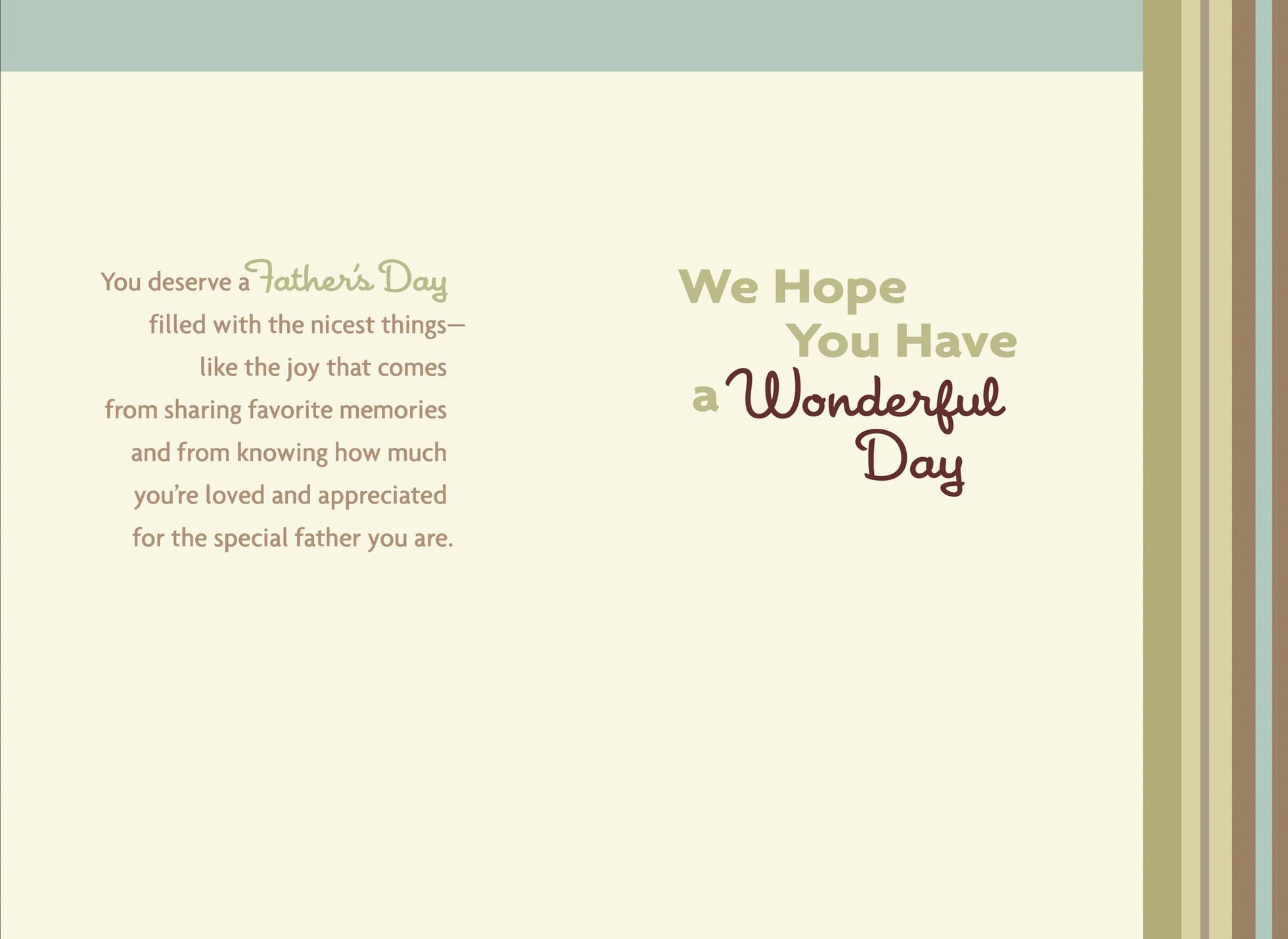 The Gift You Give Father's Day Card From Us