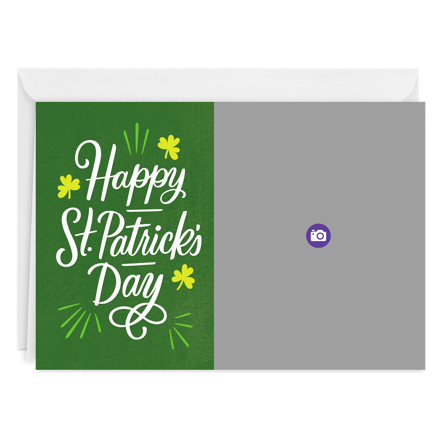 Personalized Clovers St. Patrick&rsquo;s Day Photo Card  image number 3