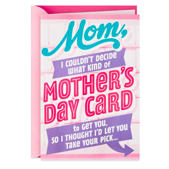 Take Your Pick Funny Mother's Day Card for Mom With Mini Cards, , large image number 1