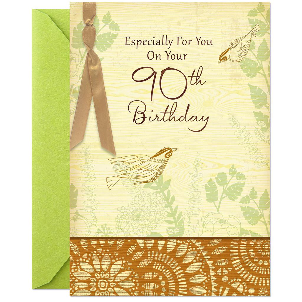 Birds And Flowers 90th Birthday Card Greeting Cards Hallmark
