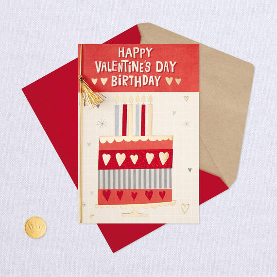 Happy Valentine's Day Birthday Card, , large image number 5