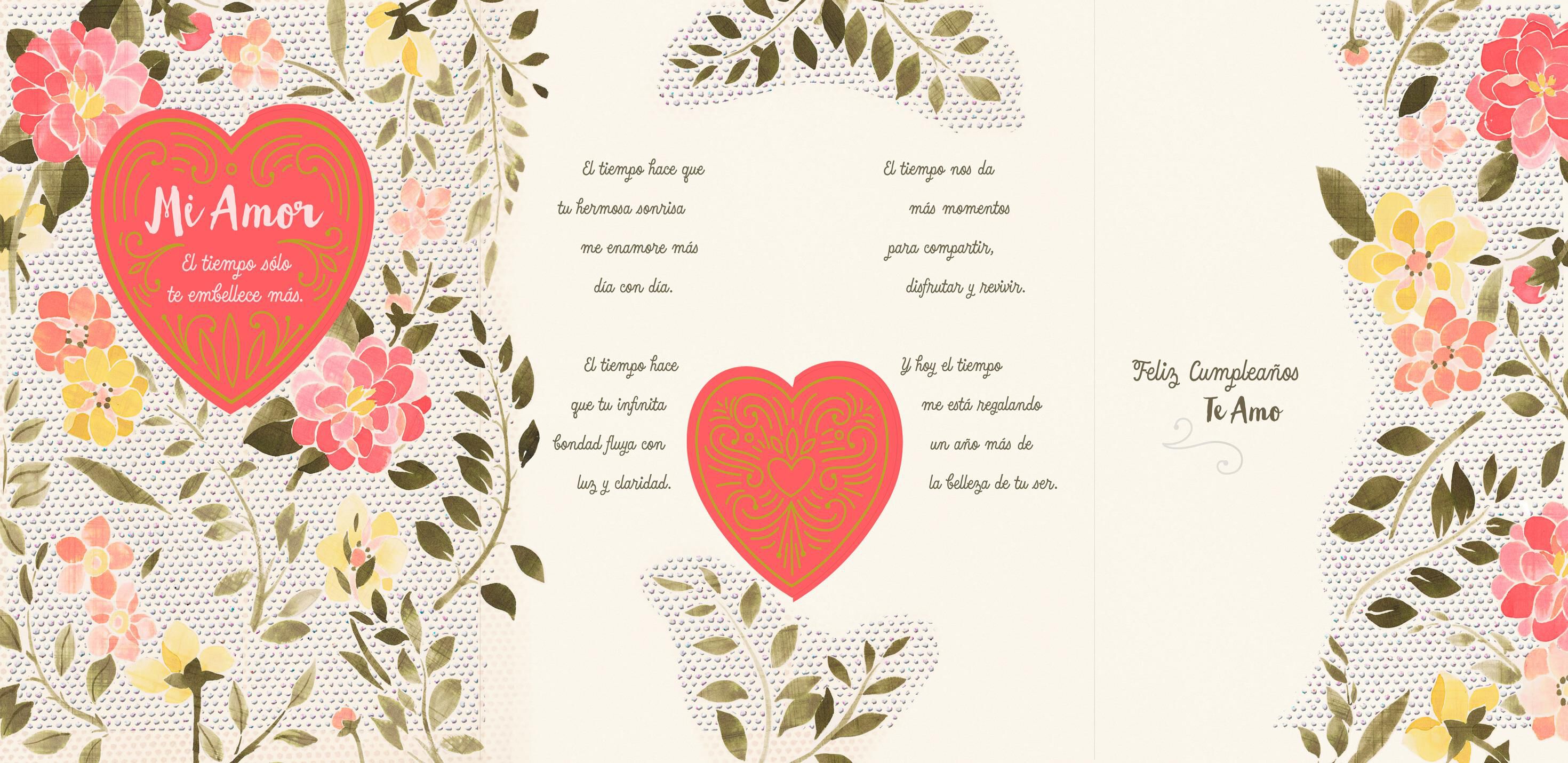 Time Makes You More Beautiful Spanish-Language Wife Birthday Card