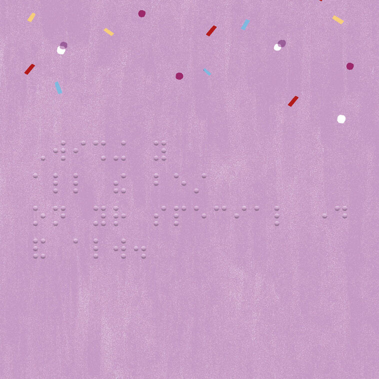 Wishing You All the Best Braille Birthday Card, , large image number 3