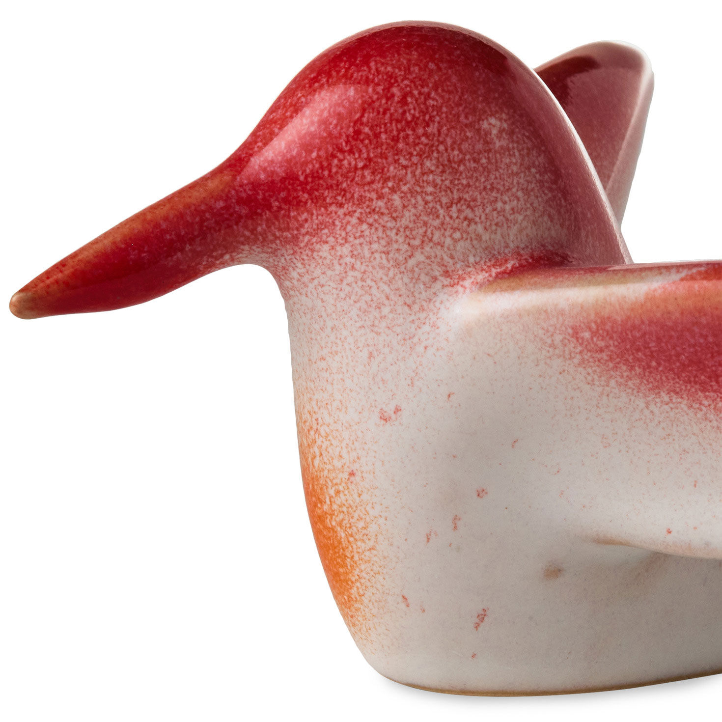 Red and Orange Hummingbird Figurine closeup view image number 3