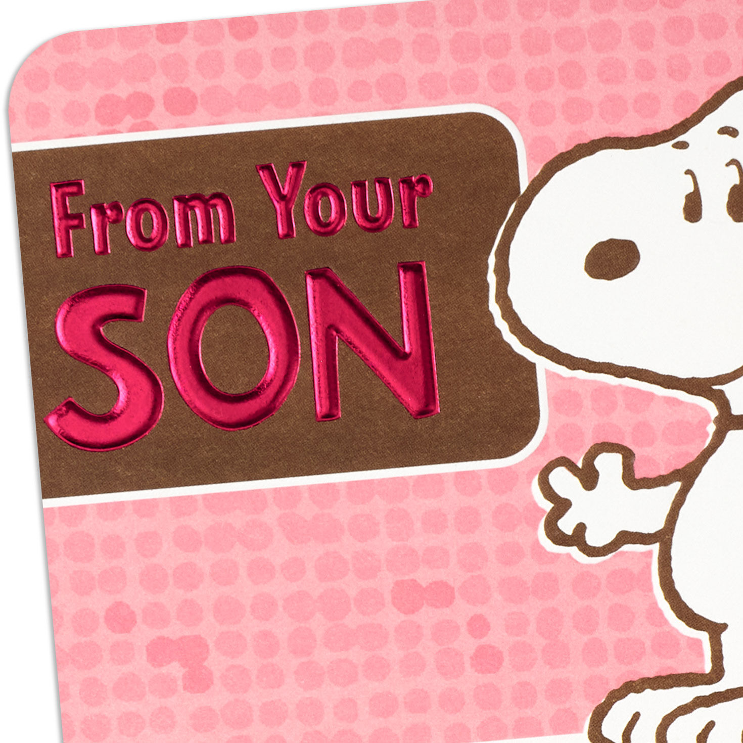 Snoopy Best Mom Funny Pop-Up Mother's Day Card From Son card front detail image number 4