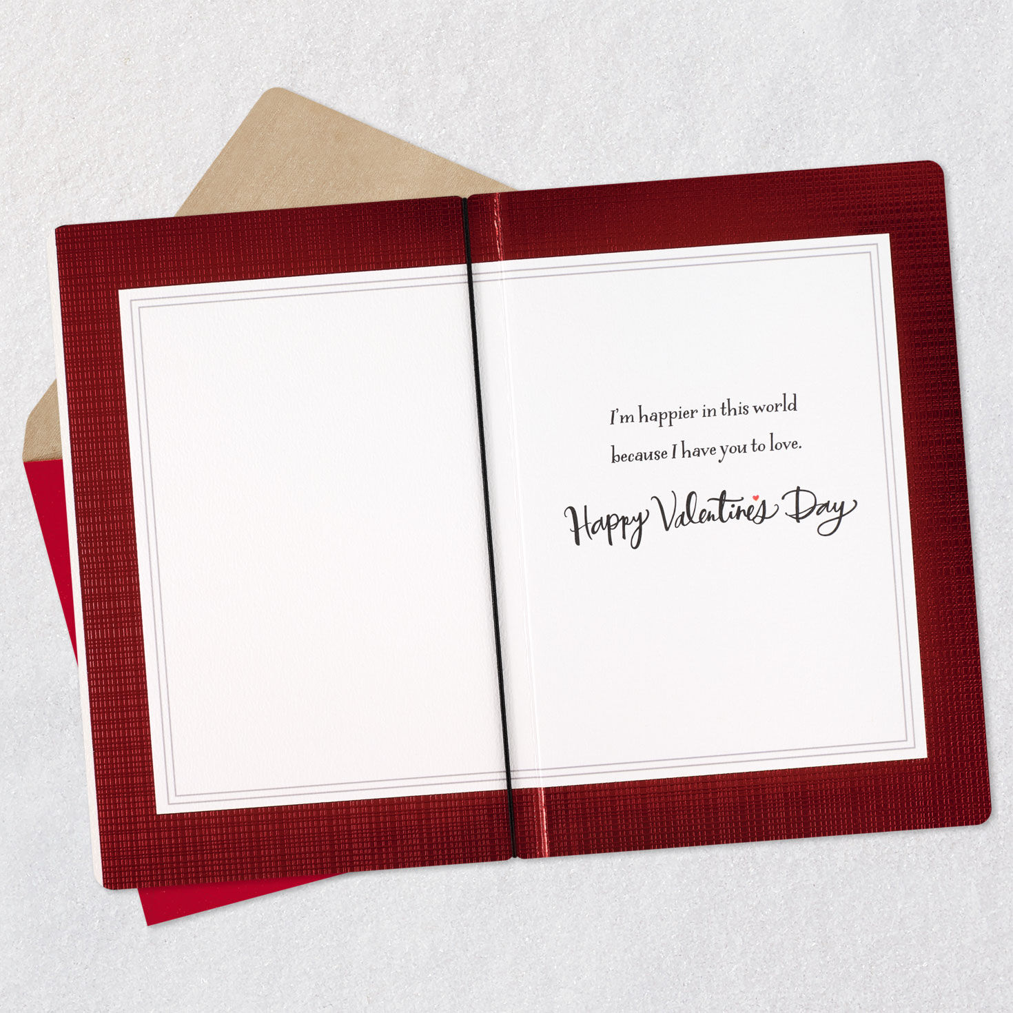 Monochrome Hearts Valentine's Day Card for Husband Open card with envelope image number 3