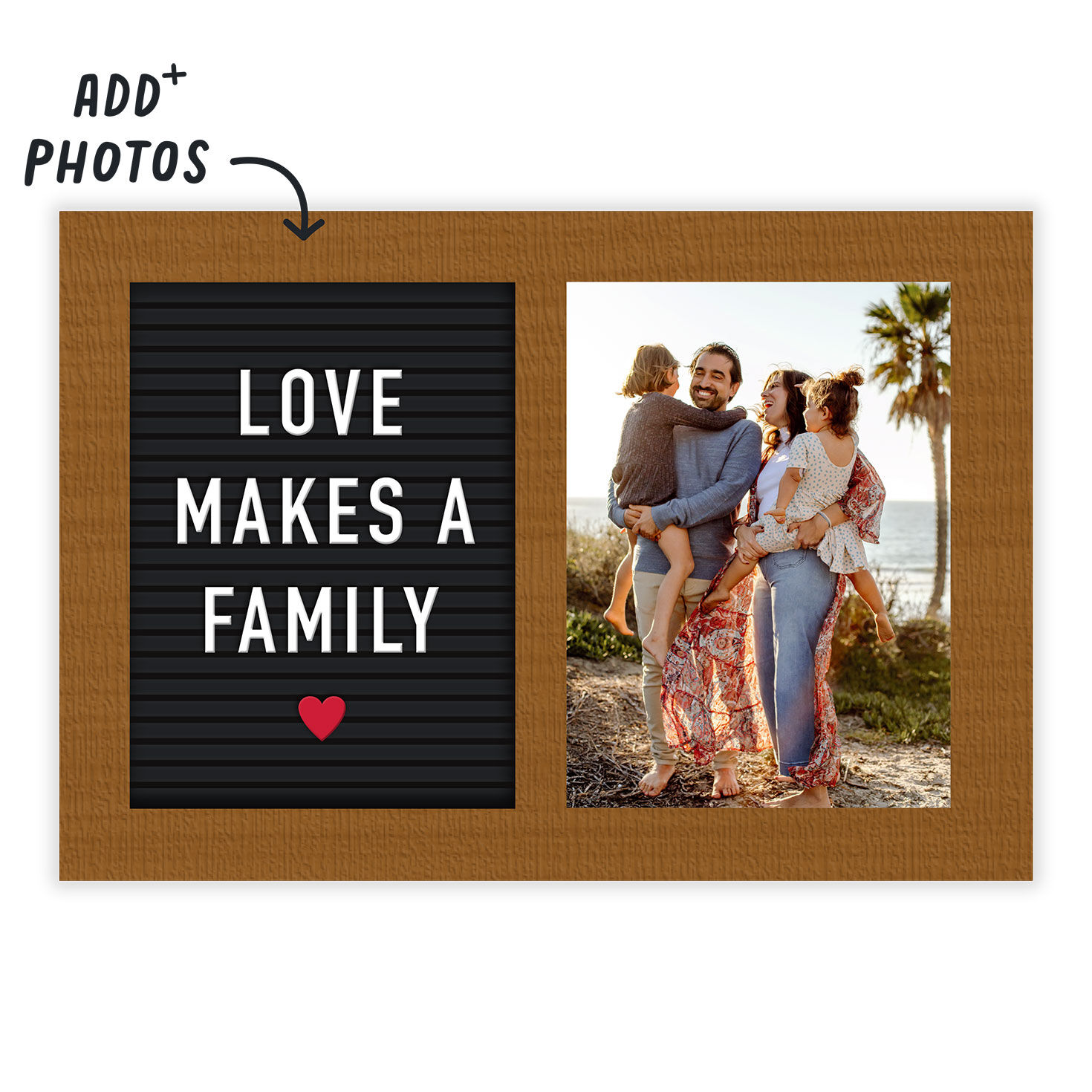 Black Brown Letter Board Personalized Card Card Front indicating personalization image number 2