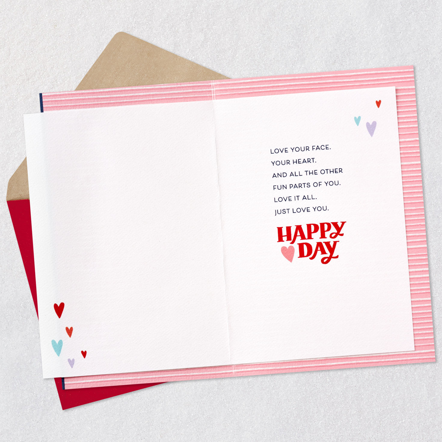 I Freaking Love You Valentine's Day Card Open card with envelope image number 3