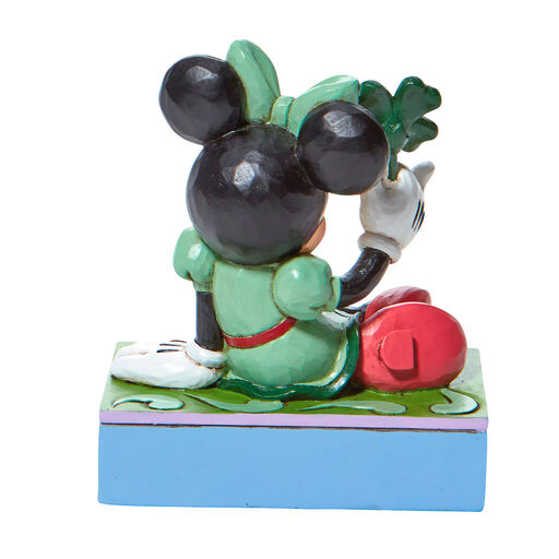Jim Shore Disney Minnie Mouse Shamrock Wishes Figurine, 3.25", 