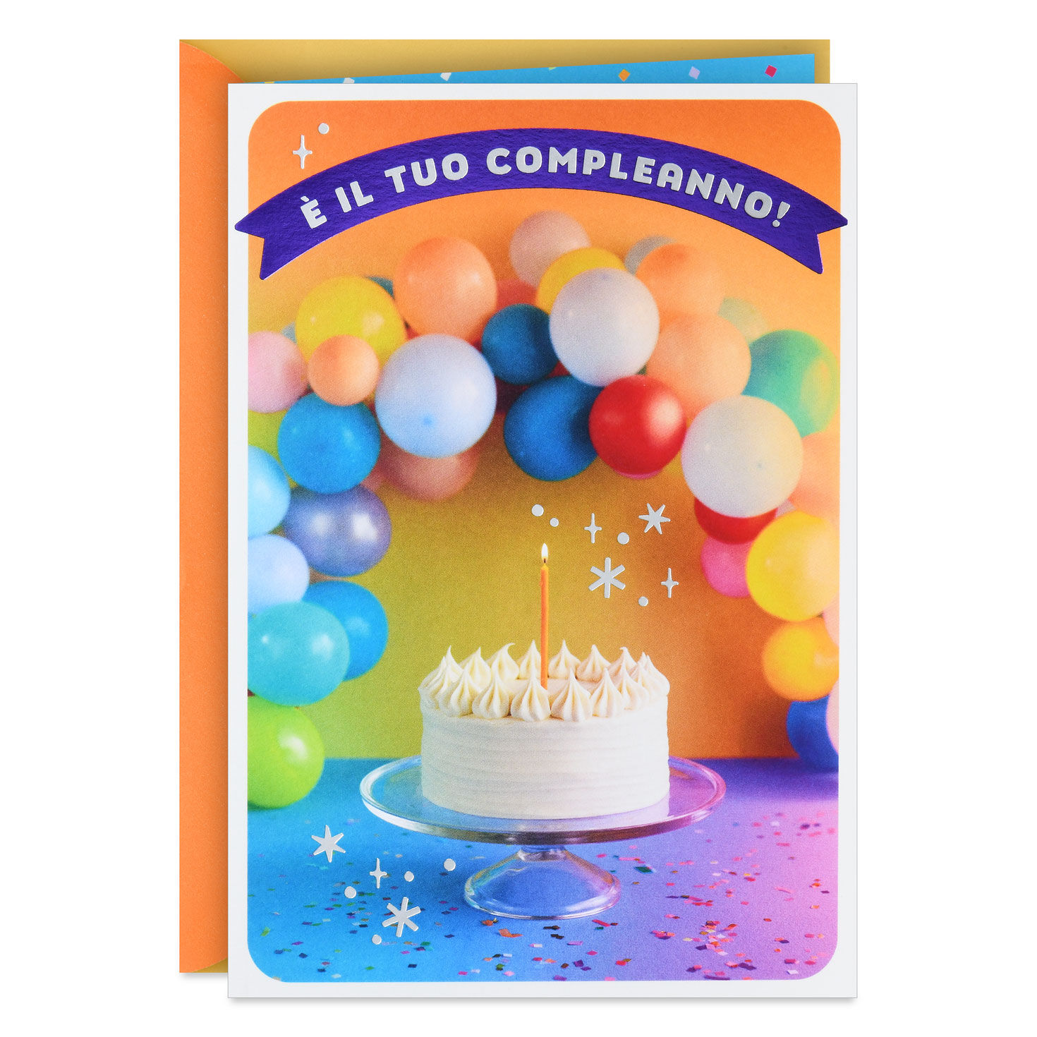 Lots of Happiness Italian-Language Birthday Card
