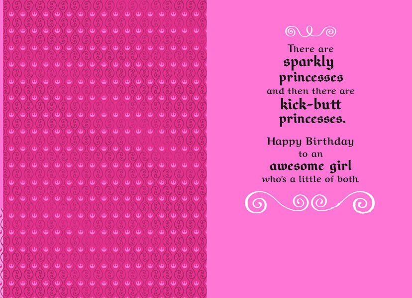 Kick-Butt Princess Leia™ Birthday Card
