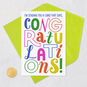 Multicolor Lettering Funny Congratulations Card Card Front with Envelope and Gold Seal image number 5