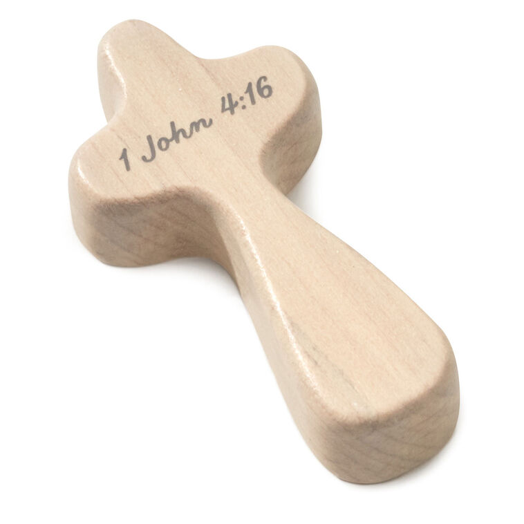 Huggable Cross Love Heart Mini Comfort Cross, 2.25