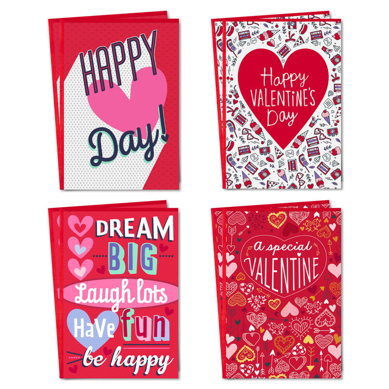 Fun Assorted Valentine's Day Cards, Pack of 8