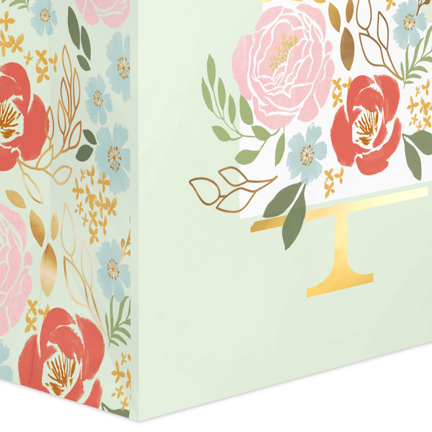 Floral Cake on Stand Large Gift Bag Base/Side Detail image number 5