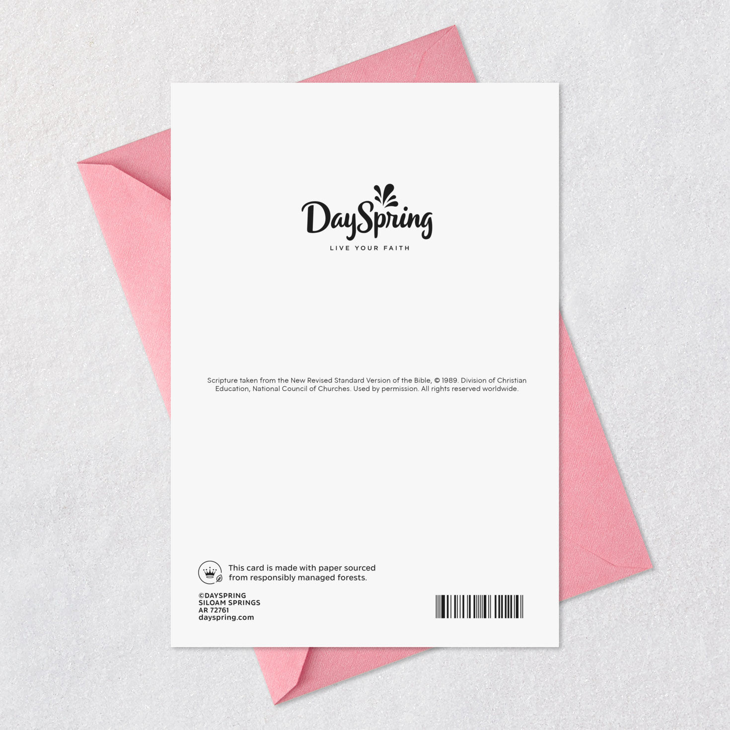 Butterflies and Flowers Religious Birthday Card Card Back with Envelope image number 8