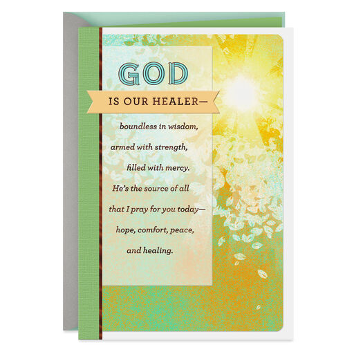 God Is Our Healer Religious Get Well Card, 