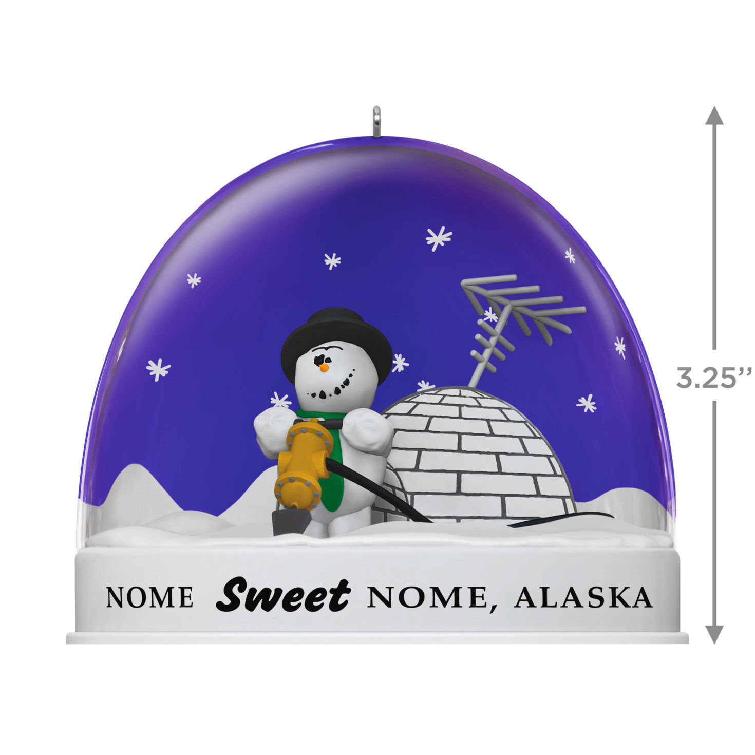Pixar Snowman in Snow Globe Keepsake Ornament measurement image number 3