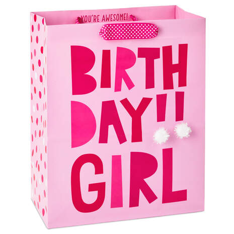 Birthday Girl Large Gift Bag, 13", , large