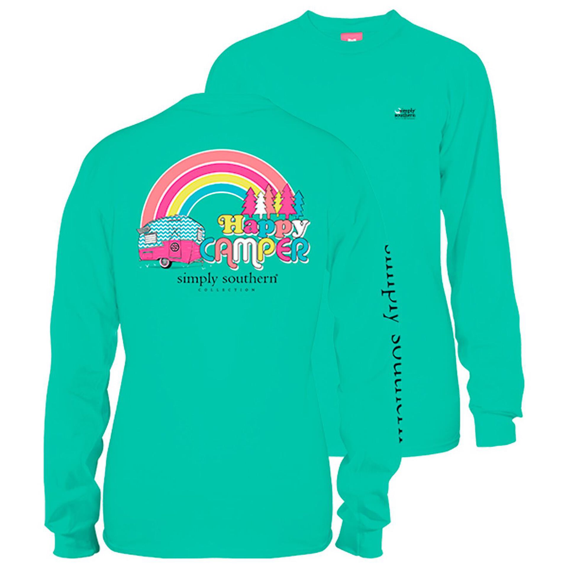 Simply Southern Happy Camper Women S Long Sleeve T Shirt