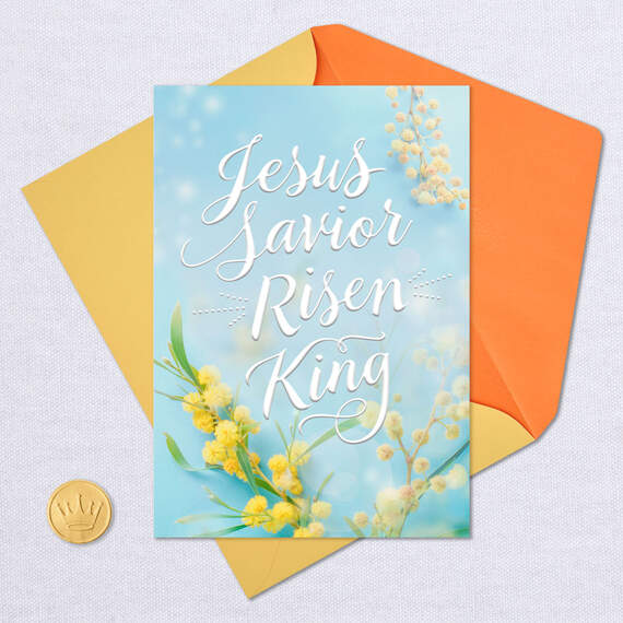Jesus, Savior, Risen King Religious Easter Card, , large image number 5