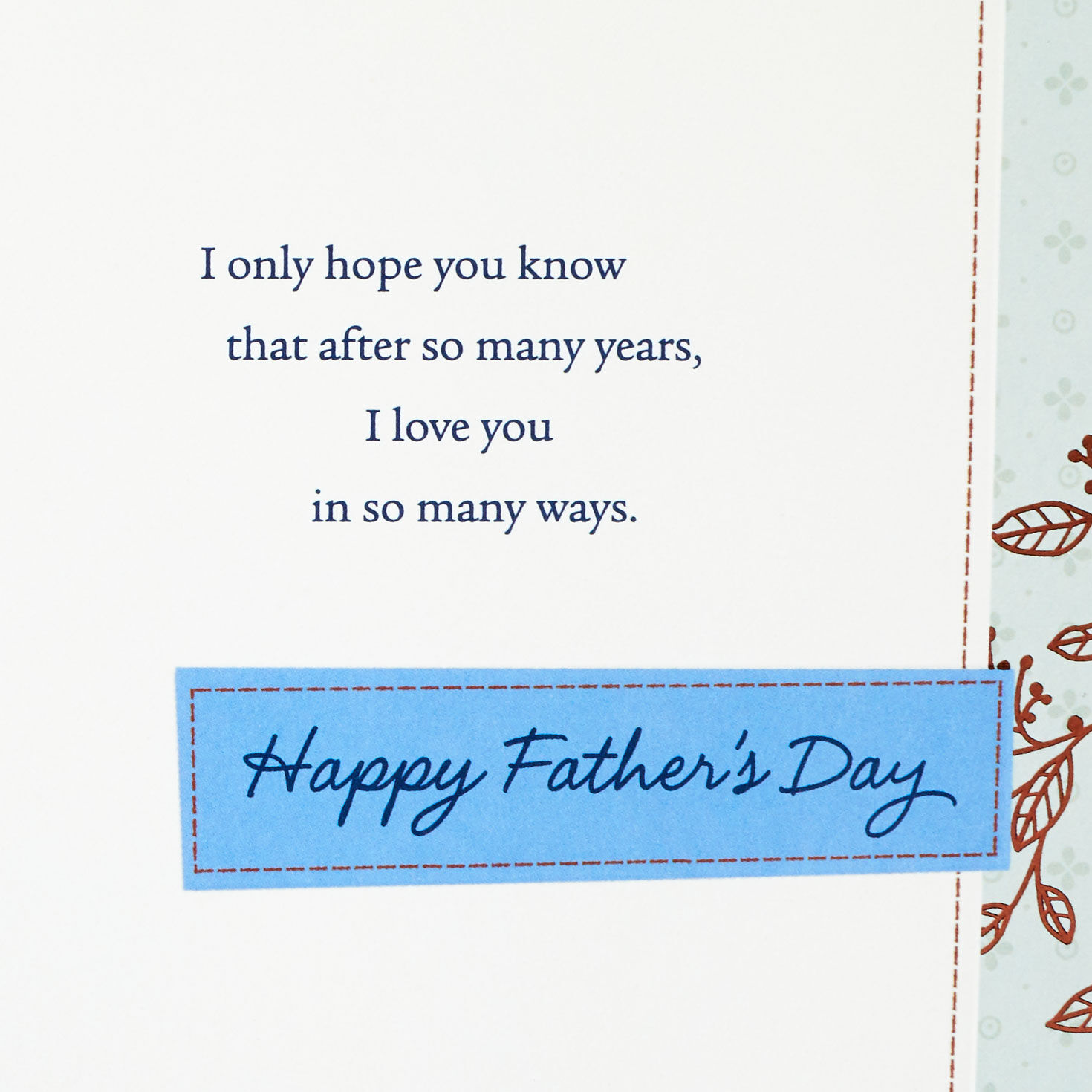 Blue Stitched Accents Father's Day Card Sentiment image number 3
