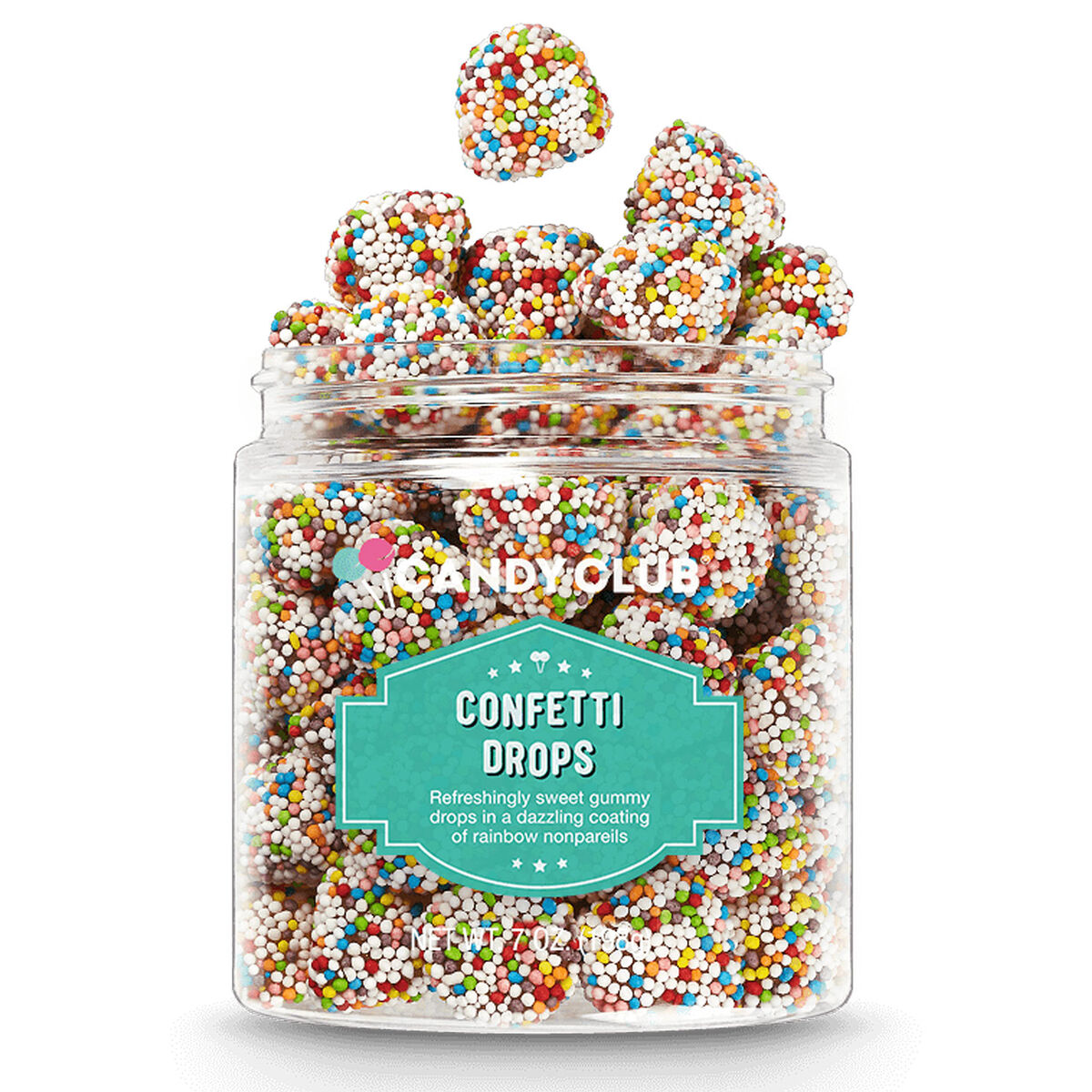 Candy Club Confetti Drops Candy Jar, 7 oz. Candy & Chocolate Hallmark