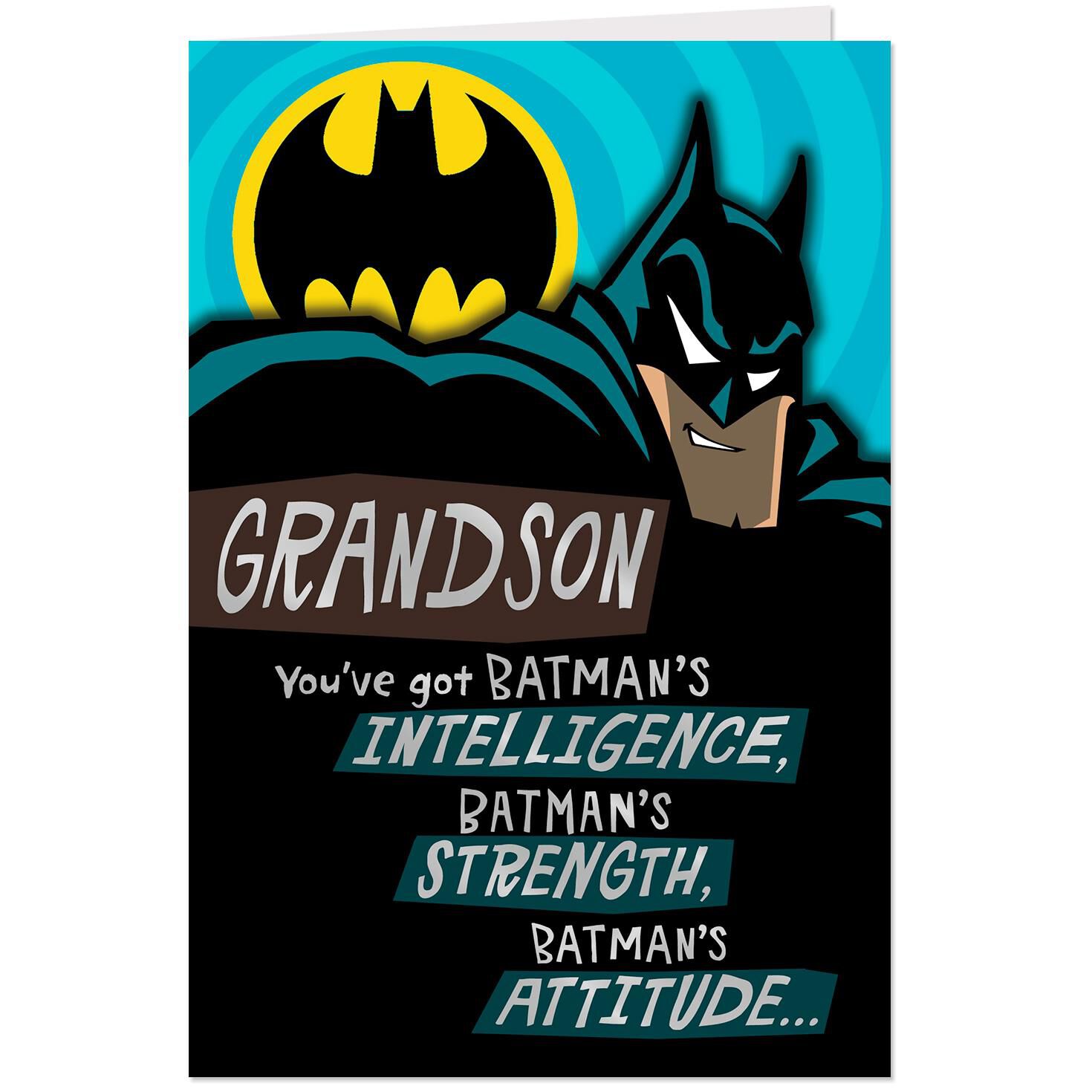 Dc Comics Batman Secret Identity Birthday Card For Grandson