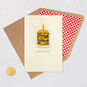Cheeseburger With Candle Birthday Card Card Front with Envelope and Gold Seal image number 5