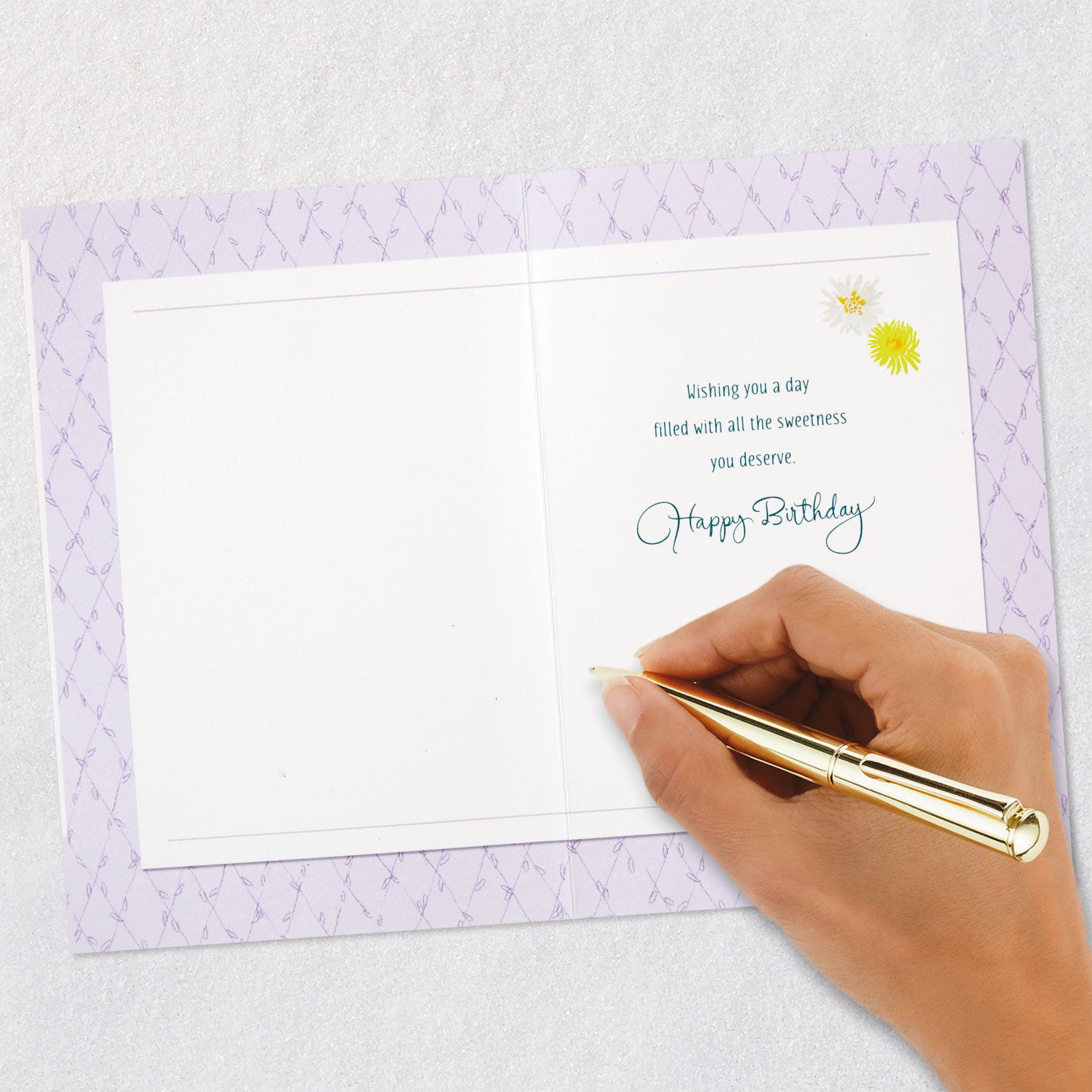 Cupcake and Vines Birthday Card Signing card image number 6