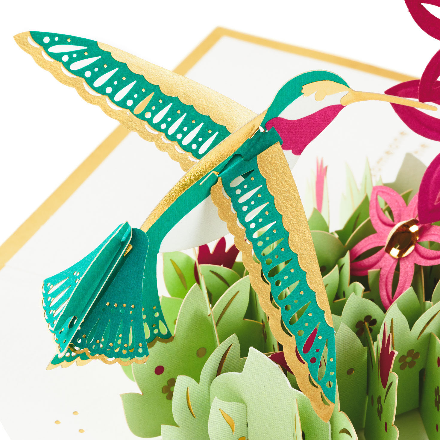 Hummingbird & Flowers 3D Pop-Up Mother's Day Card pop up detail image number 4