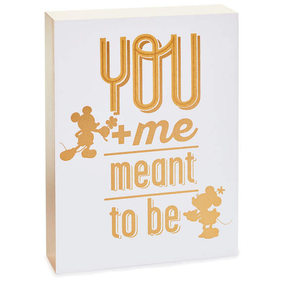 Disney Mickey and Minnie Meant to Be Quote Sign