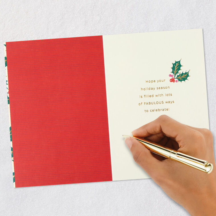 Holly and Berries Christmas Card Signing card image number 7