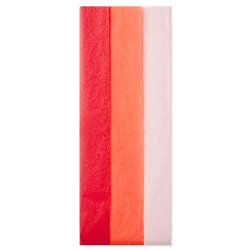 Dark Orange/Coral/Light Pink 3-Pack Tissue Paper, 12 sheets, Orange/Coral/Lt Pink