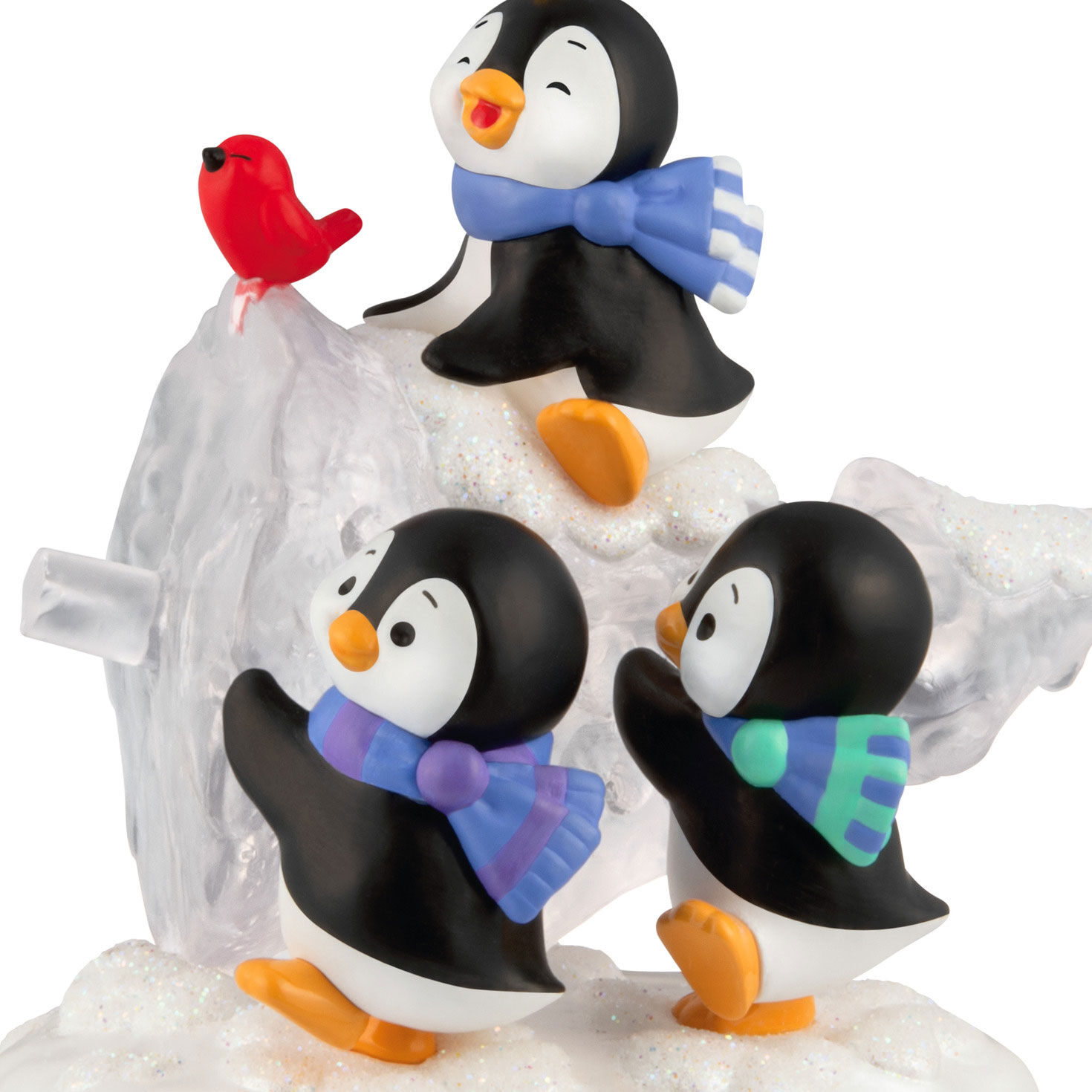 Penguins on Ice Tree Keepsake Ornament upclose view image number 5