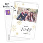 Gold Snowflakes Personalized Holiday Photo Card Card Front indicating personalization image number 2