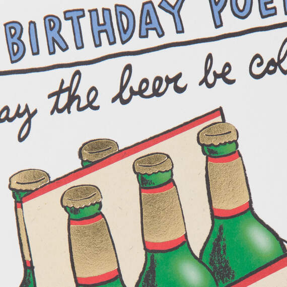 Beer Poem Funny Birthday Card, , large image number 4