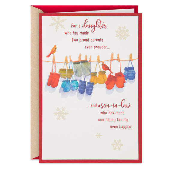 With Love Christmas Card for Daughter and Son-in-Law
