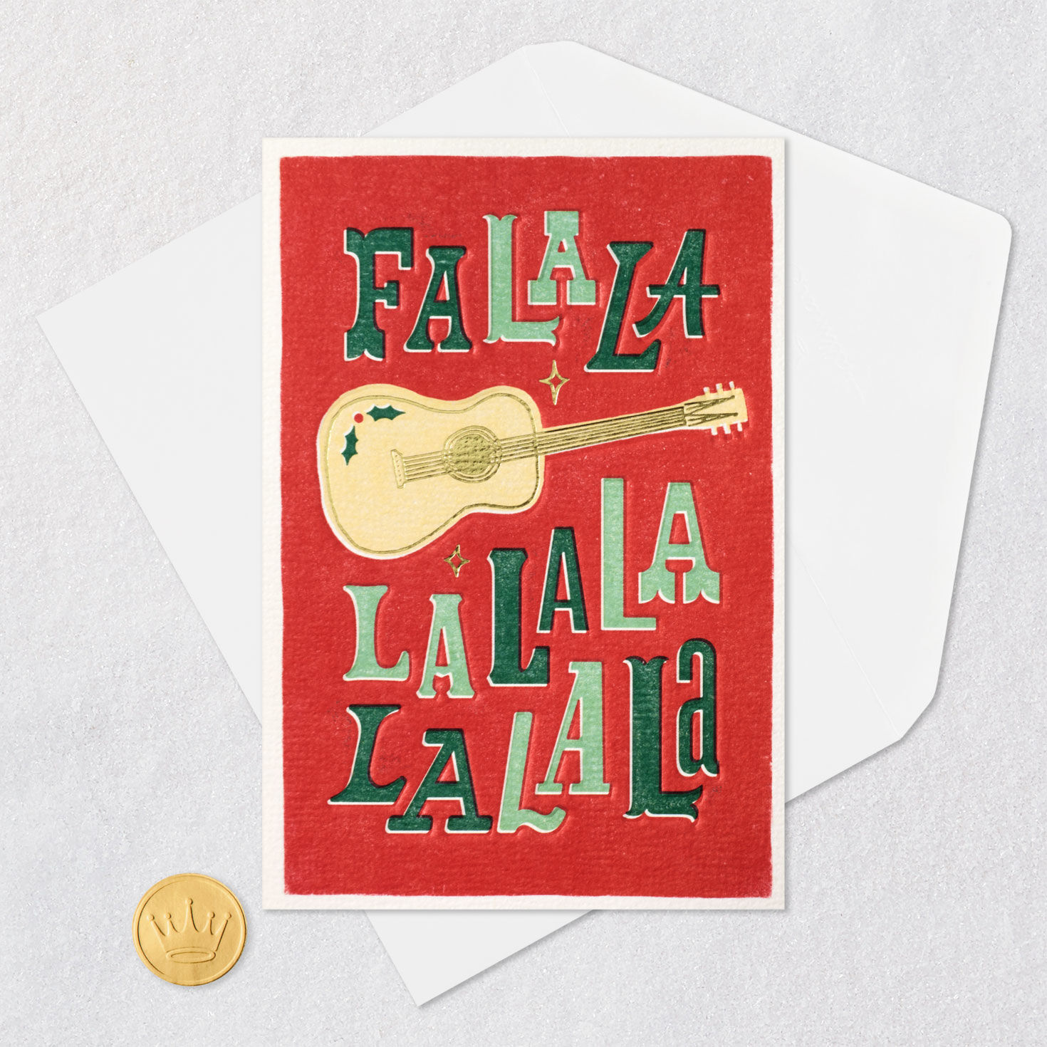 Hallmark x Opry® Fa La La Guitar Blank Christmas Card for only USD 4.99 | Hallmark