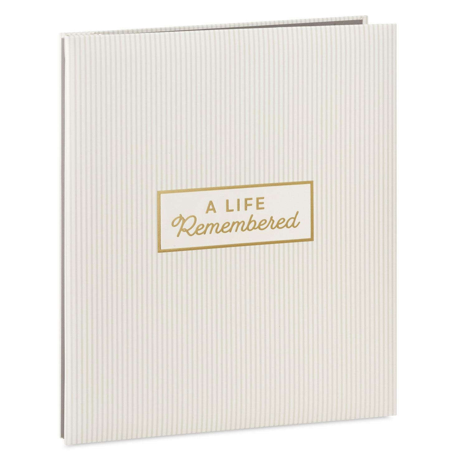 A Life Remembered Taupe Striped Refillable Photo Album