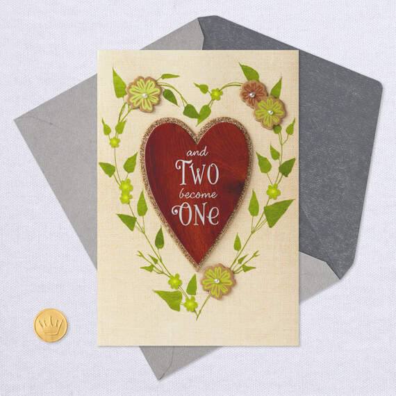 Two Hearts, One Love Story Wedding Card, , large image number 5