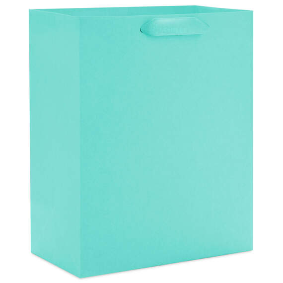 9.6" Aqua Medium Gift Bag, Aqua, large image number 1