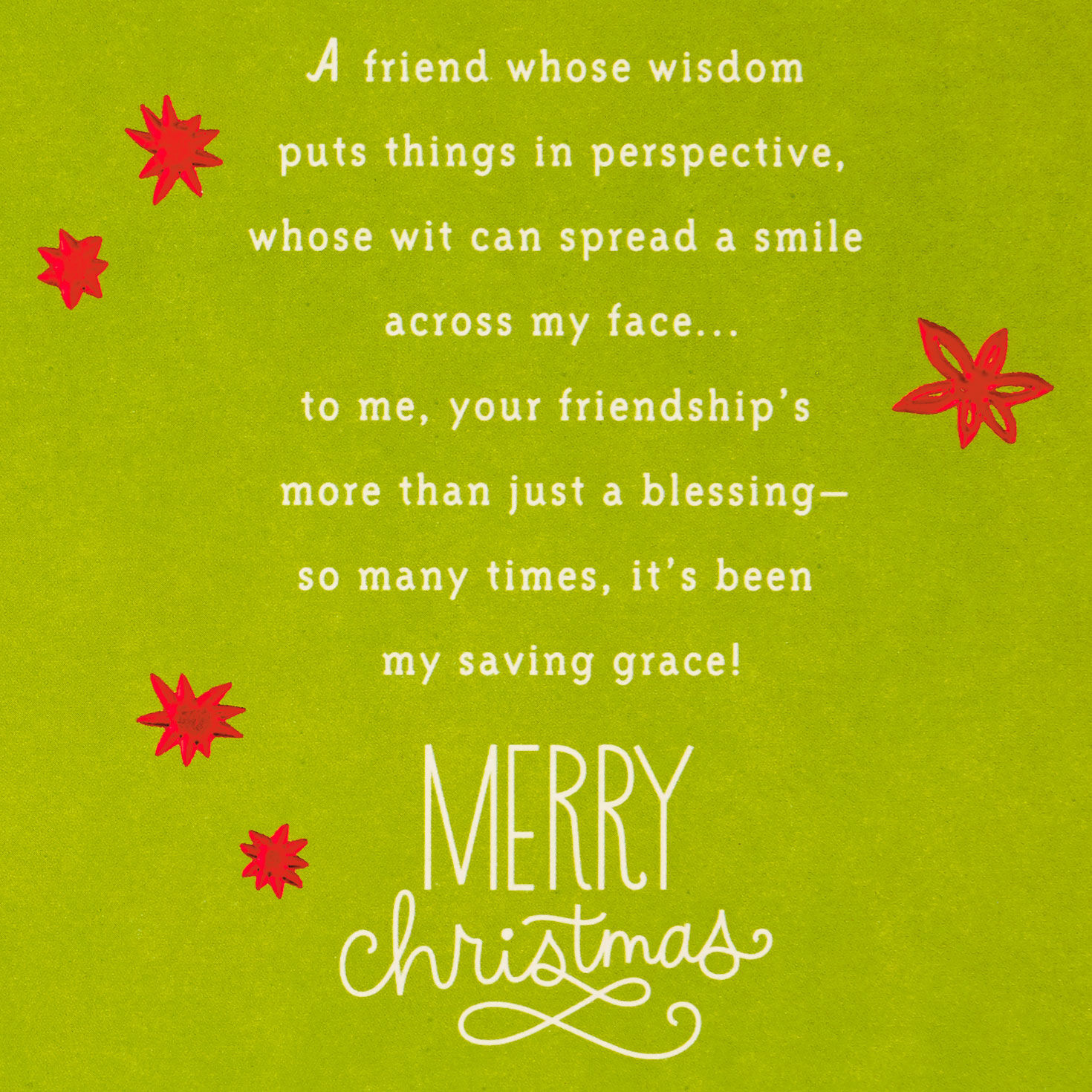 Cardinals and Poinsettias Christmas Card for Friend Sentiment image number 3