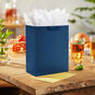 9.6" Solid Navy Blue Medium Gift Bag, Navy, large image number 2