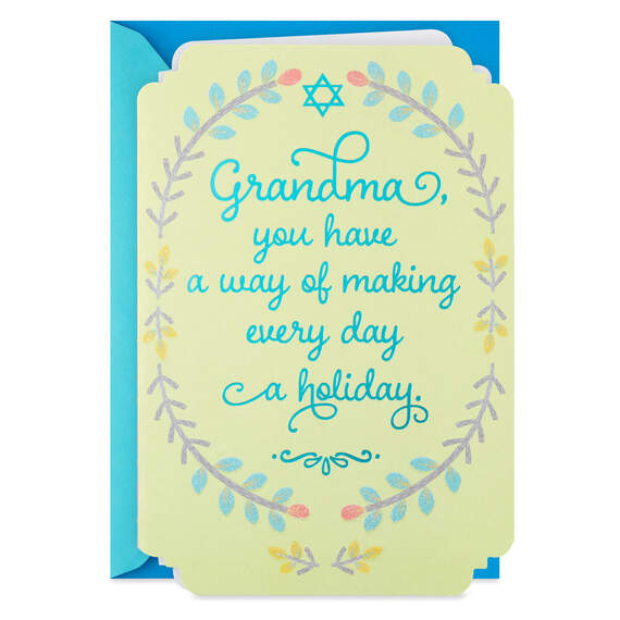 You Make Every Day a Holiday Hanukkah Card for Grandma, , large image number 1