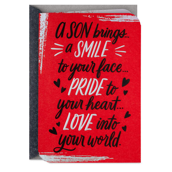 Smiles, Pride and Love Valentine's Day Card for Son, , large image number 1